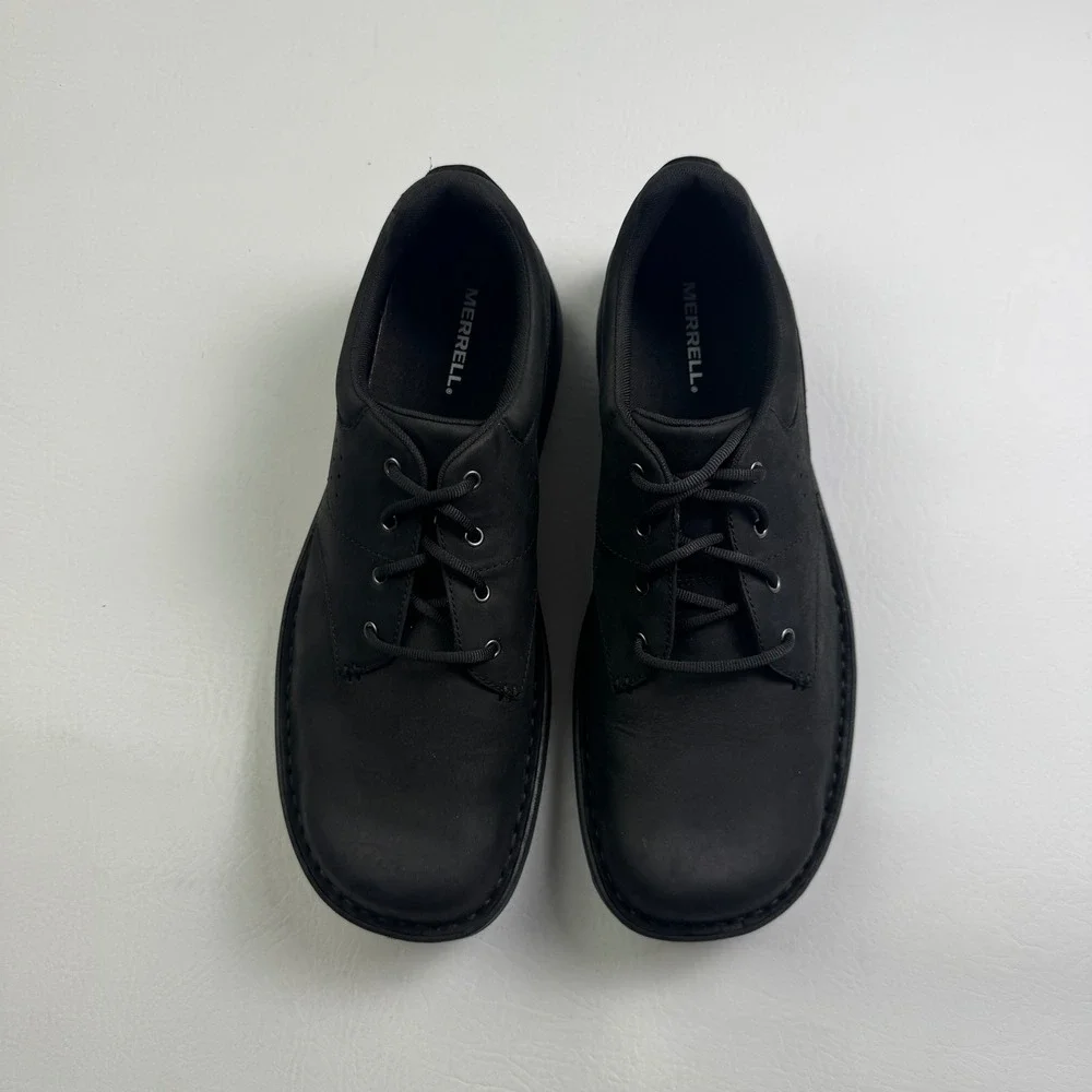 Merrell Mens World Legend 2 Black Leather Oxford Shoes J000849W Wide 11W